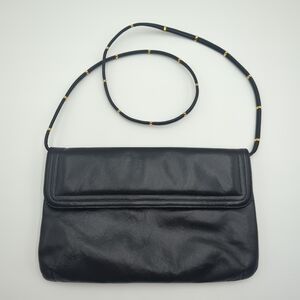 Morris Moskowitz Designer Shoulder Purse Soft Leather Gold Strap Accents Vtg.